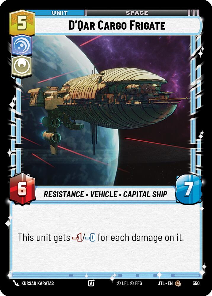 {SW-C}D'Qar Cargo Frigate (Foil) (550) [Jump to Lightspeed]