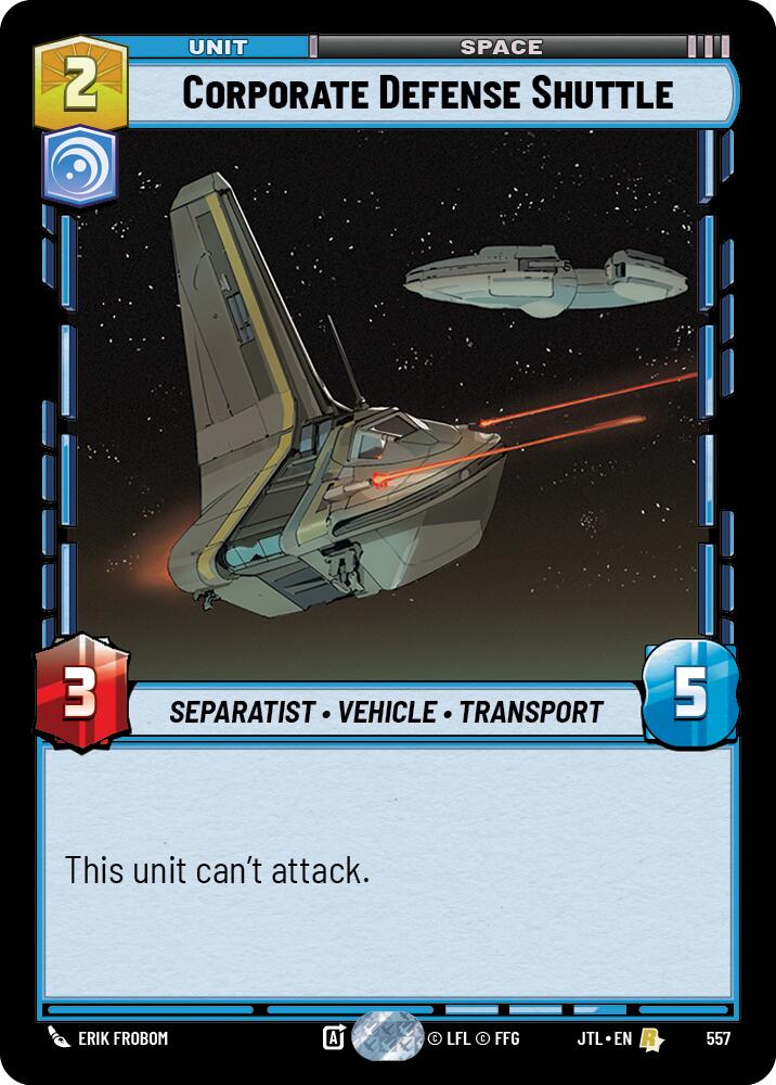 {SW-R}Corporate Defense Shuttle (Foil) (557) [Jump to Lightspeed]