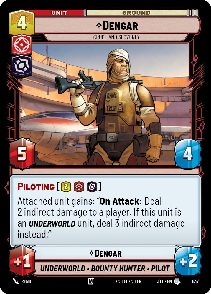 {SW-C}Dengar - Crude and Slovenly (Foil) (637) [Jump to Lightspeed]
