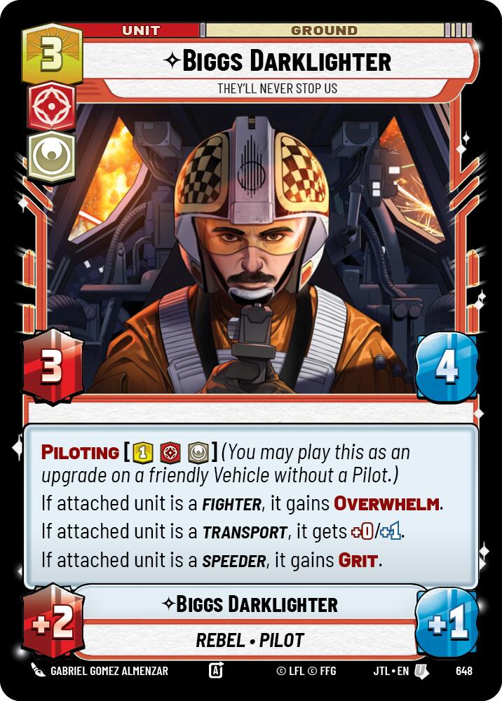{SW-C}Biggs Darklighter - They'll Never Stop Us (Foil) (648) [Jump to Lightspeed]