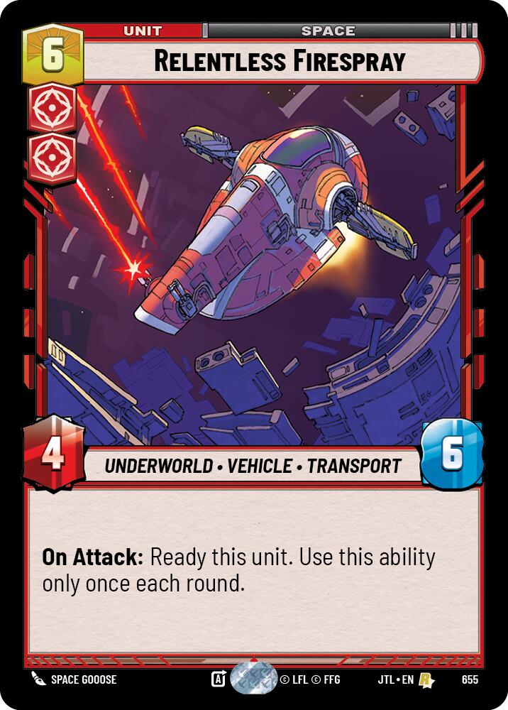 {SW-R}Relentless Firespray (Foil) (655) [Jump to Lightspeed]