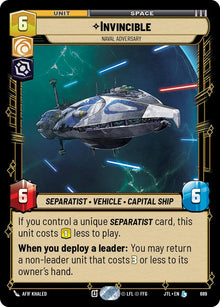 {SW-R}Invincible - Naval Adversary (Foil) (689) [Jump to Lightspeed]