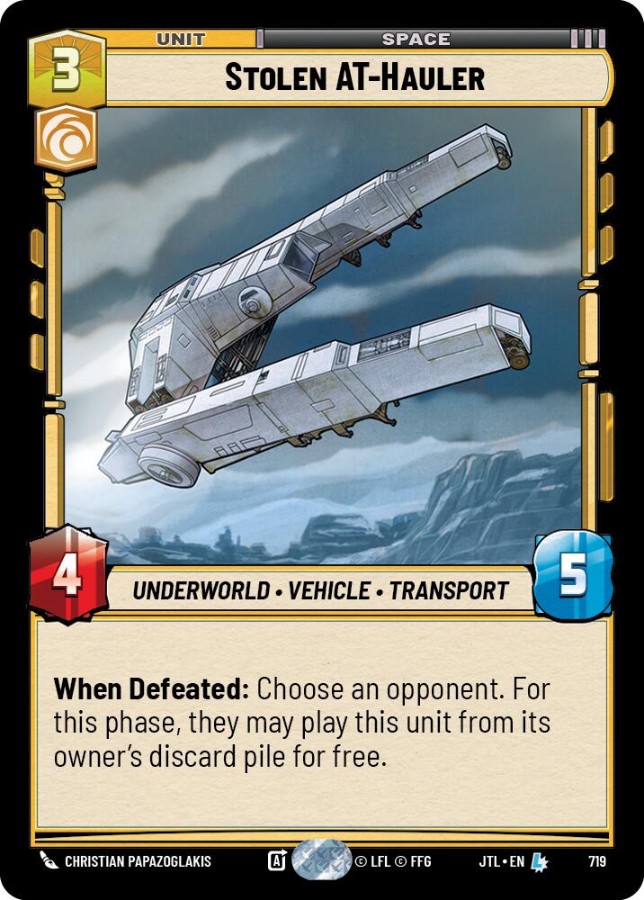 {SW-R}Stolen AT-Hauler (Foil) (719) [Jump to Lightspeed]