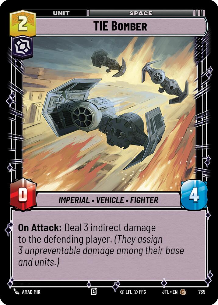 {SW-C}TIE Bomber (Foil) (735) [Jump to Lightspeed]