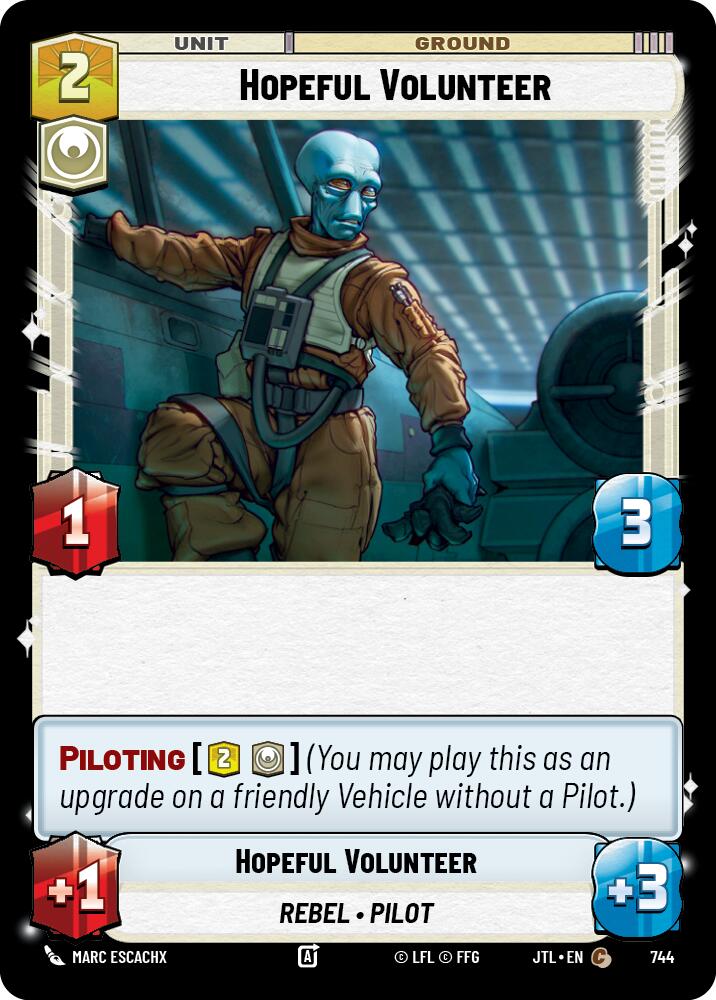 {SW-C}Hopeful Volunteer (Foil) (744) [Jump to Lightspeed]