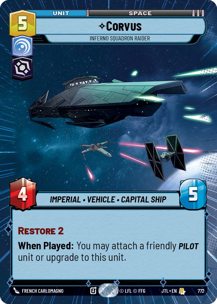 {SW-R}Corvus - Inferno Squadron Raider (Hyperspace Foil) (772) [Jump to Lightspeed]