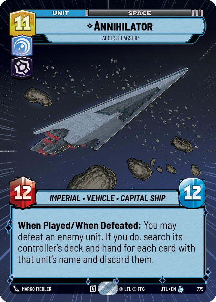 {SW-R}Annihilator - Tagge's Flagship (Hyperspace Foil) (775) [Jump to Lightspeed]
