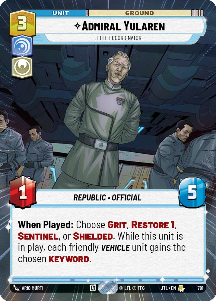 {SW-R}Admiral Yularen - Fleet Coordinator (Hyperspace Foil) (781) [Jump to Lightspeed]