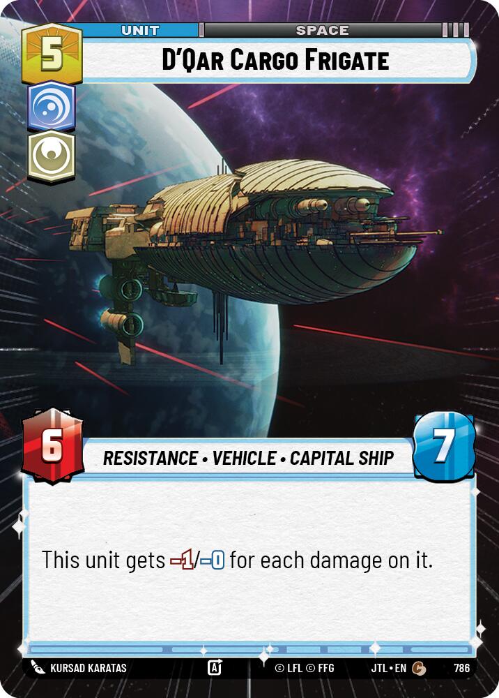 {SW-C}D'Qar Cargo Frigate (Hyperspace Foil) (786) [Jump to Lightspeed]