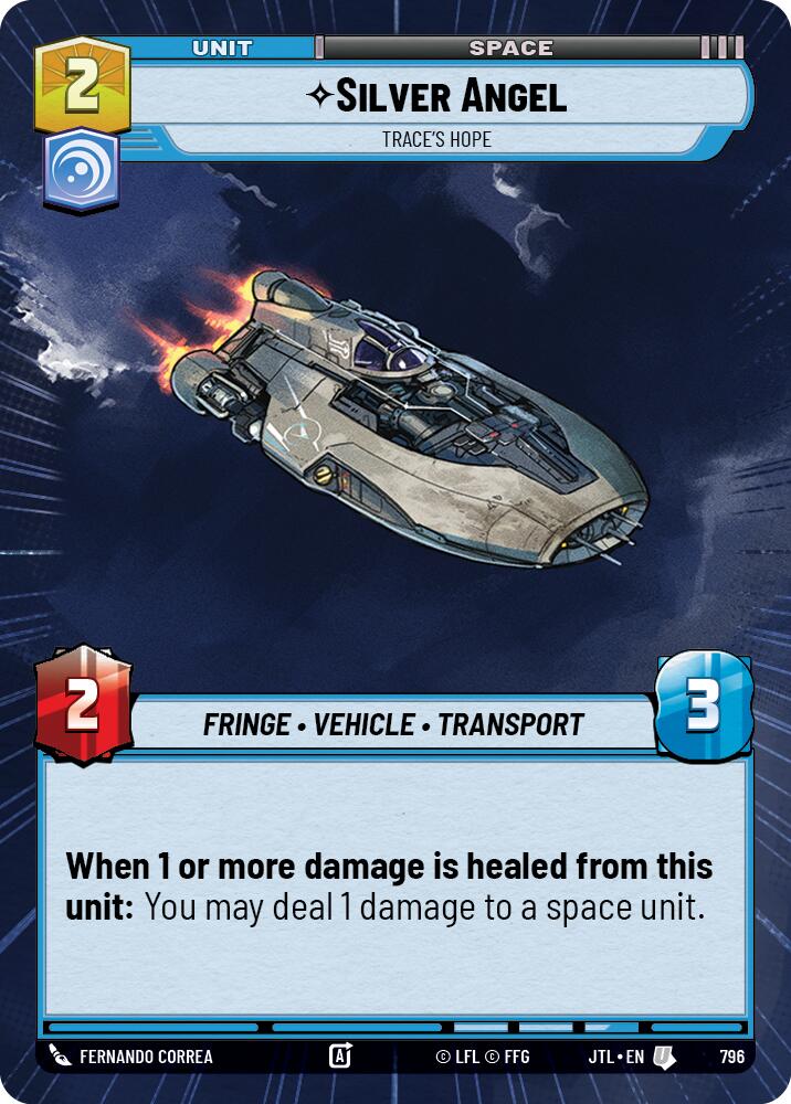 {SW-C}Silver Angel - Trace's Hope (Hyperspace Foil) (796) [Jump to Lightspeed]