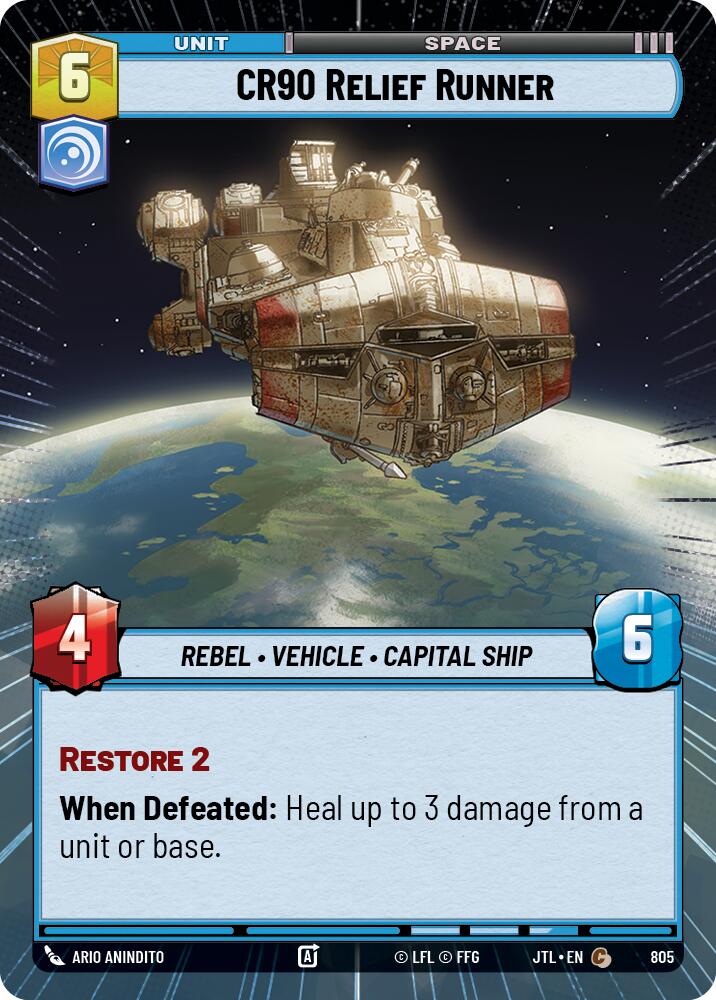 {SW-C}CR90 Relief Runner (Hyperspace Foil) (805) [Jump to Lightspeed]
