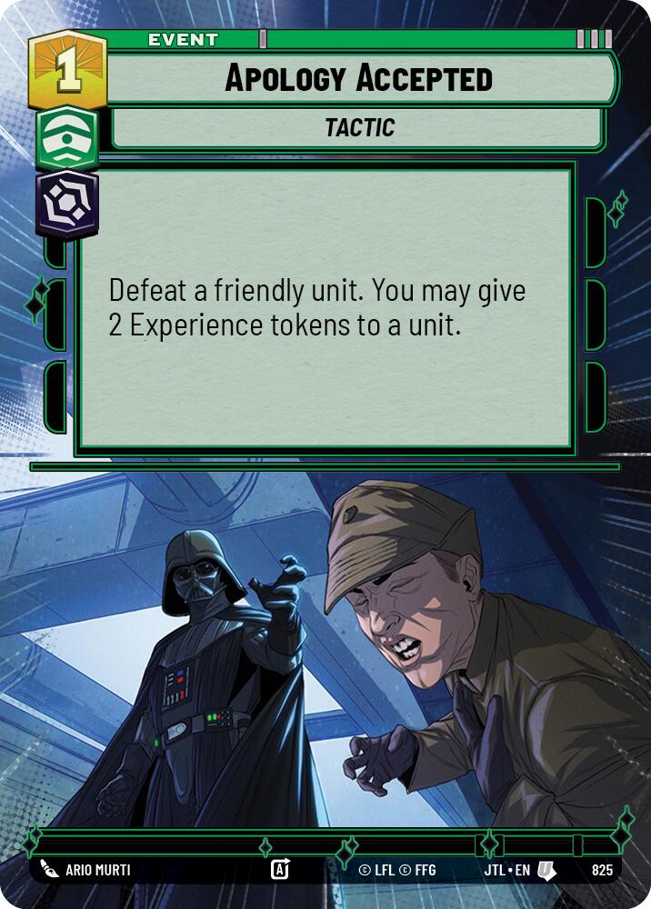 {SW-C}Apology Accepted (Hyperspace Foil) (825) [Jump to Lightspeed]