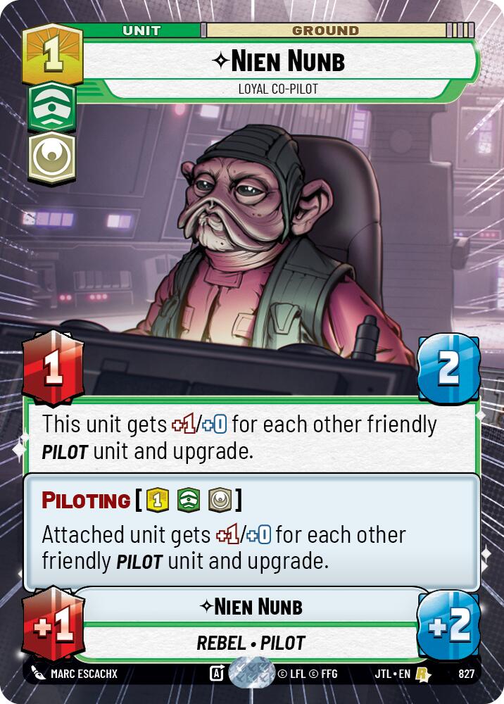 {SW-R}Nien Nunb - Loyal Co-Pilot (Hyperspace Foil) (827) [Jump to Lightspeed]