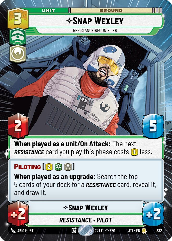 {SW-R}Snap Wexley - Resistance Recon Flier (Hyperspace Foil) (832) [Jump to Lightspeed]