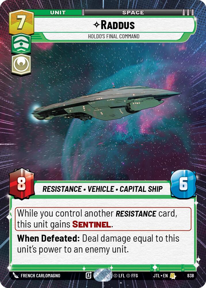{SW-R}Raddus - Holdo's Final Command (Hyperspace Foil) (838) [Jump to Lightspeed]