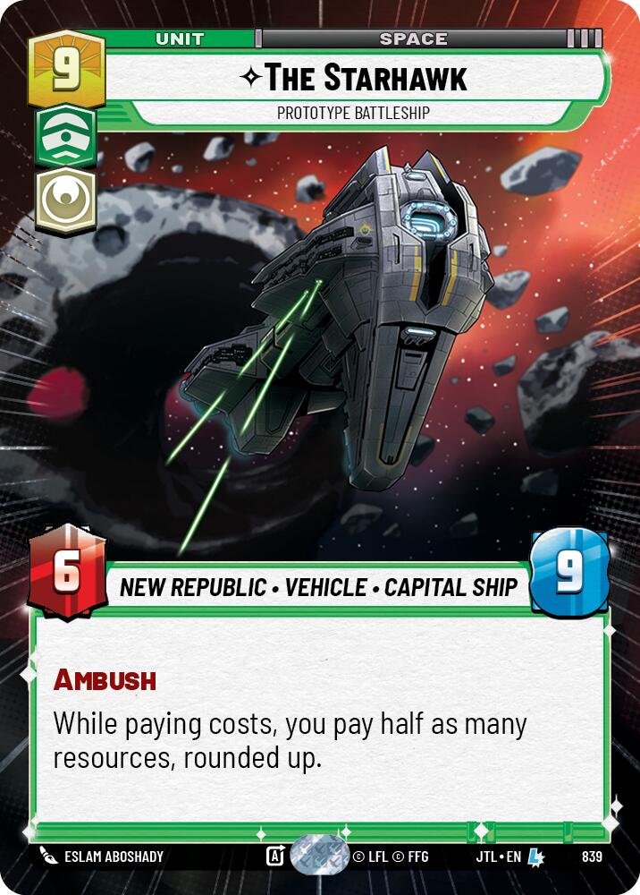 {SW-R}The Starhawk - Prototype Battleship (Hyperspace Foil) (839) [Jump to Lightspeed]