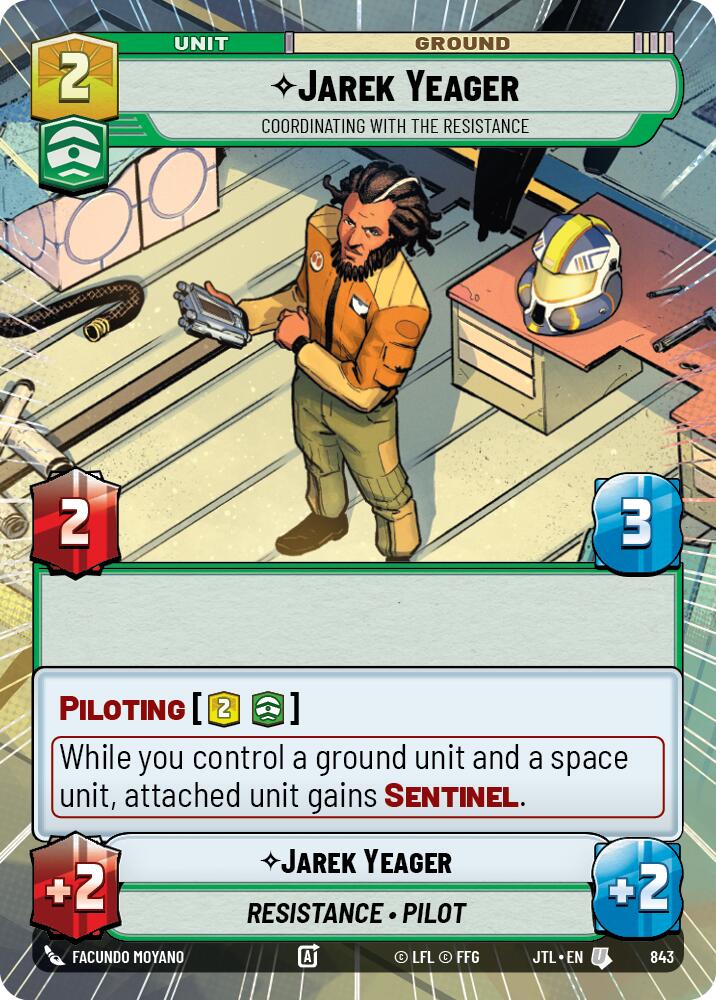 {SW-C}Jarek Yeager - Coordinating With The Resistance (Hyperspace Foil) (843) [Jump to Lightspeed]