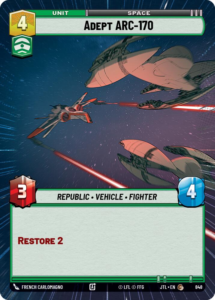 {SW-C}Adept ARC-170 (Hyperspace Foil) (848) [Jump to Lightspeed]