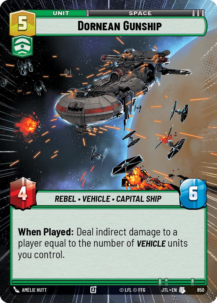 {SW-C}Dornean Gunship (Hyperspace Foil) (850) [Jump to Lightspeed]
