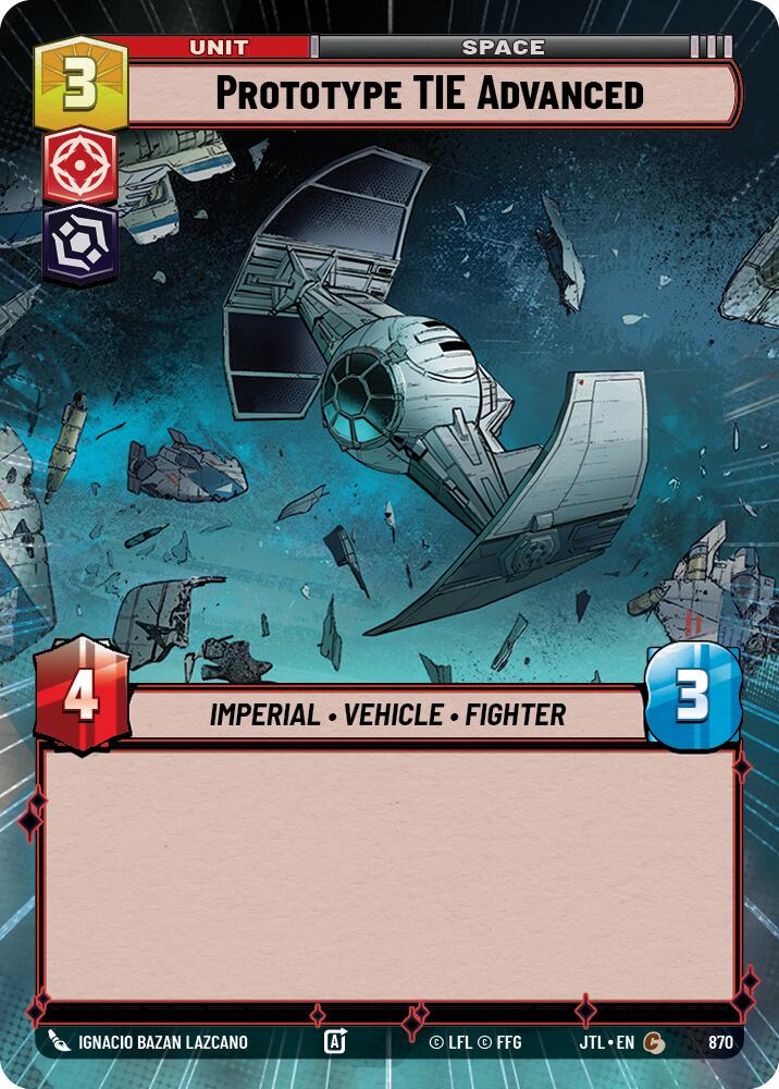 {SW-C}Prototype TIE Advanced (Hyperspace Foil) (870) [Jump to Lightspeed]