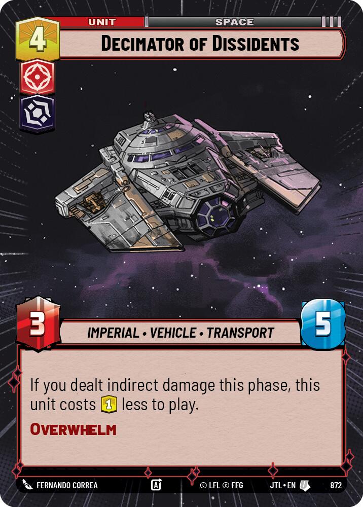 {SW-C}Decimator of Dissidents (Hyperspace Foil) (872) [Jump to Lightspeed]