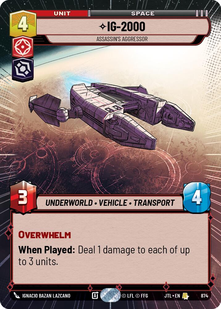 {SW-R}IG-2000 - Assassin's Aggressor (Hyperspace Foil) (874) [Jump to Lightspeed]