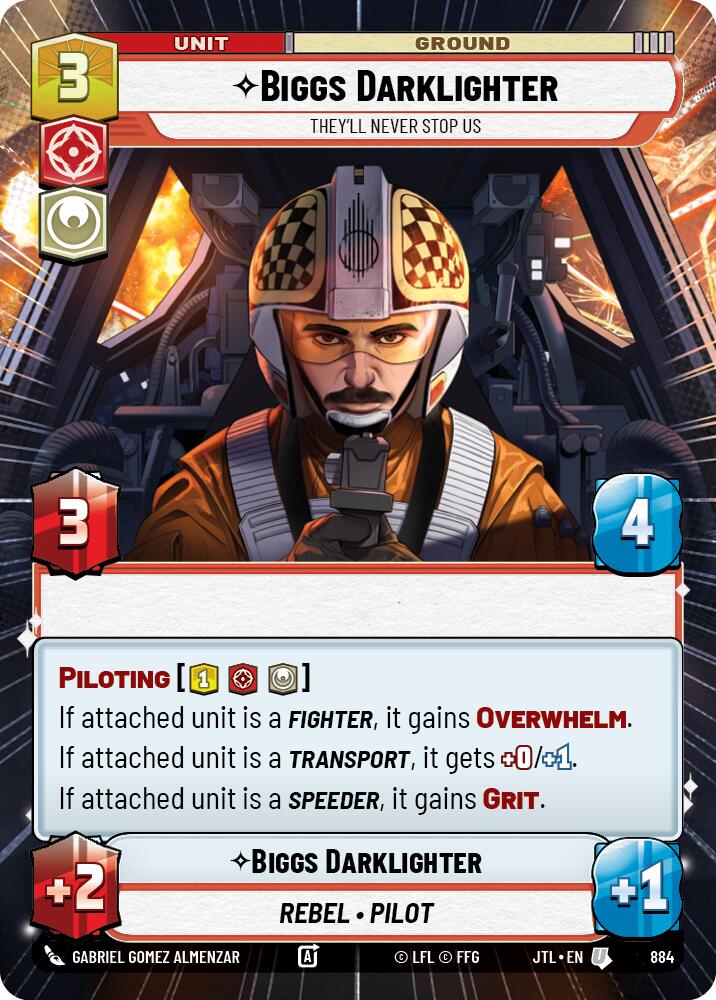{SW-C}Biggs Darklighter - They'll Never Stop Us (Hyperspace Foil) (884) [Jump to Lightspeed]