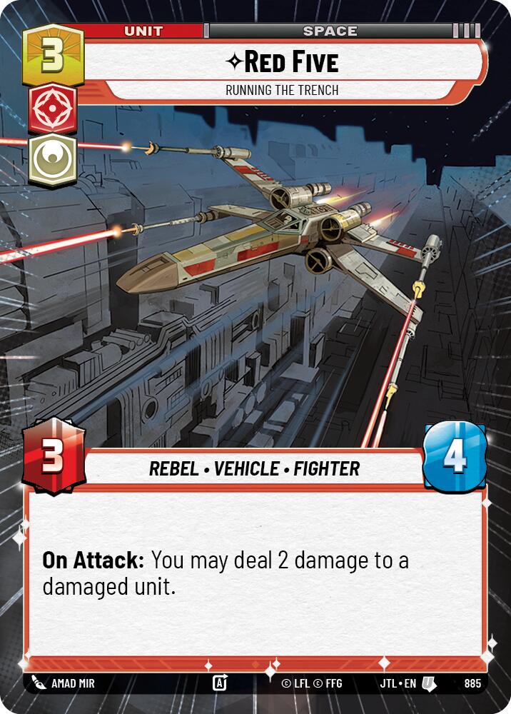 {SW-C}Red Five - Running the Trench (Hyperspace Foil) (885) [Jump to Lightspeed]