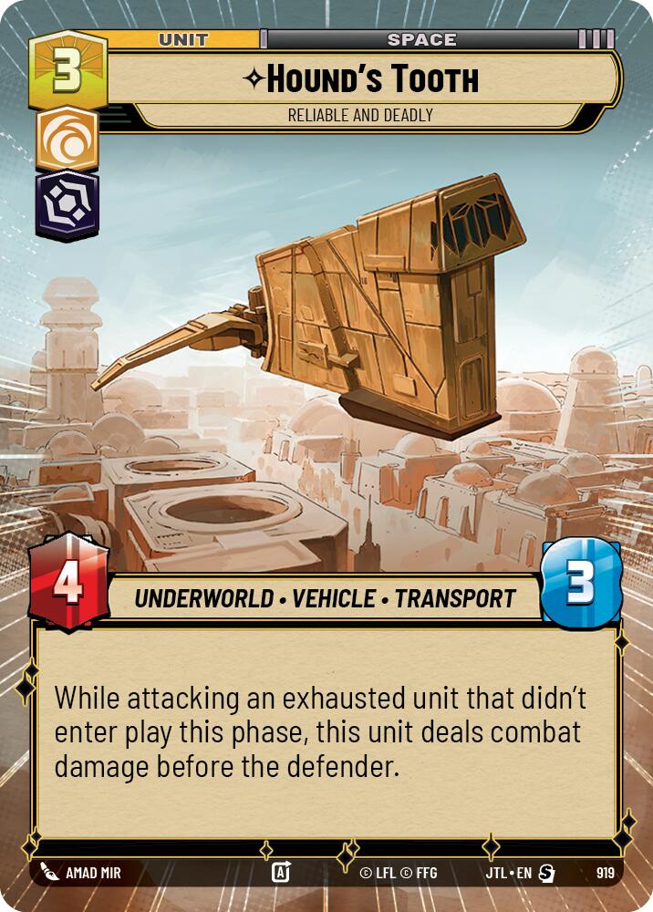 {SW-R}Hound's Tooth - Reliable and Deadly (Hyperspace Foil) (919) [Jump to Lightspeed]