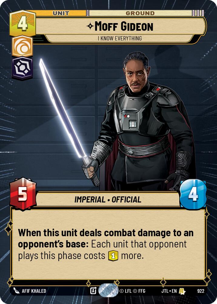 {SW-R}Moff Gideon - I Know Everything (Hyperspace Foil) (922) [Jump to Lightspeed]