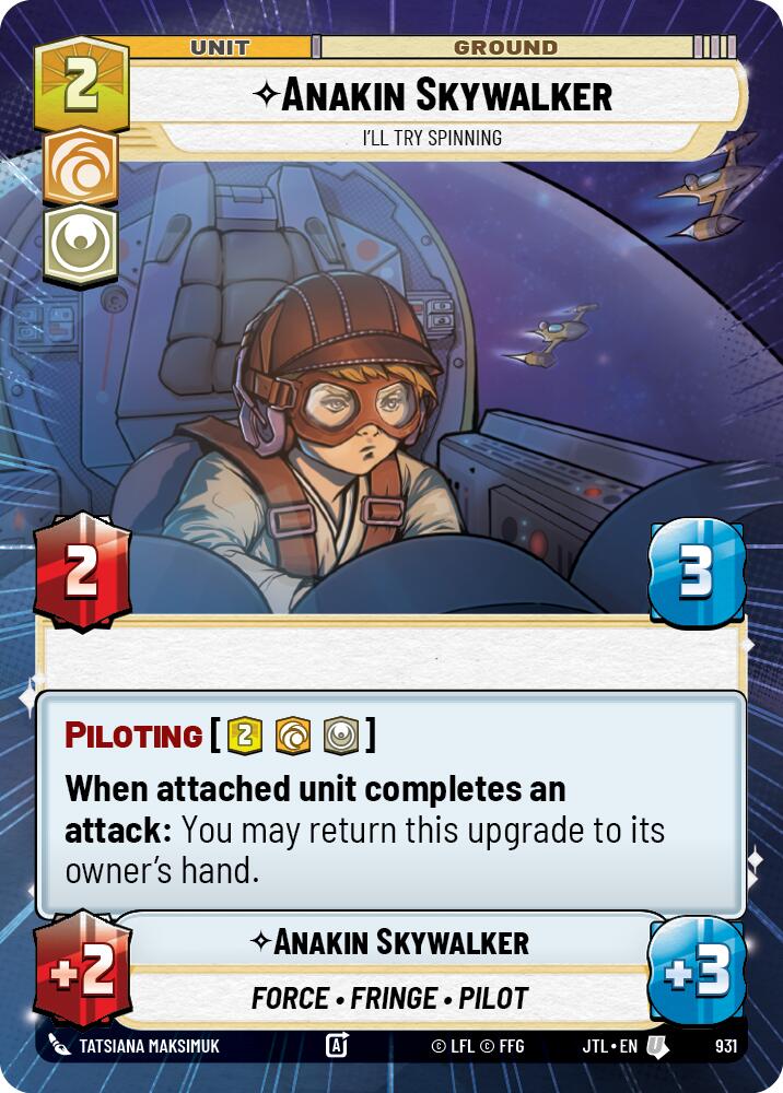 {SW-C}Anakin Skywalker - I'll Try Spinning (Hyperspace Foil) (931) [Jump to Lightspeed]