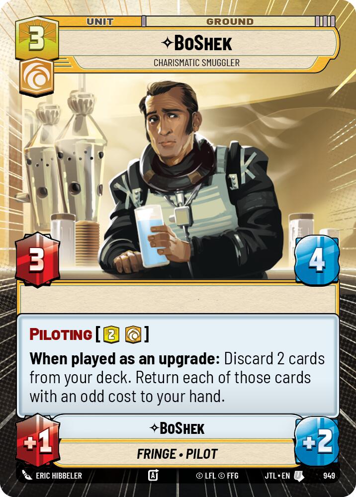 {SW-C}BoShek - Charismatic Smuggler (Hyperspace Foil) (949) [Jump to Lightspeed]
