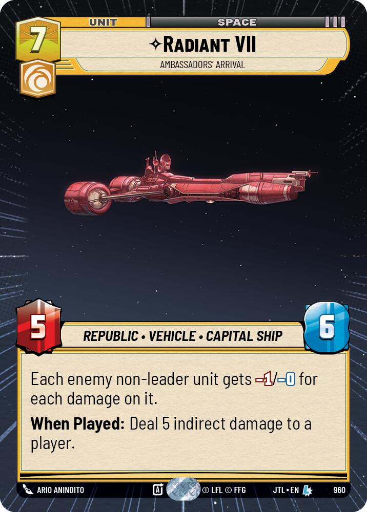 {SW-R}Radiant VII - Ambassadors' Arrival (Hyperspace Foil) (960) [Jump to Lightspeed]