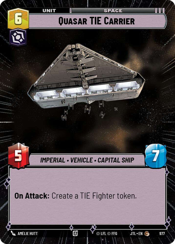 {SW-C}Quasar TIE Carrier (Hyperspace Foil) (977) [Jump to Lightspeed]
