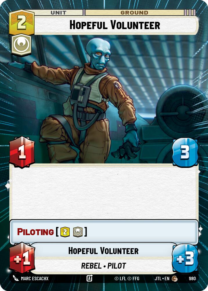 {SW-C}Hopeful Volunteer (Hyperspace Foil) (980) [Jump to Lightspeed]