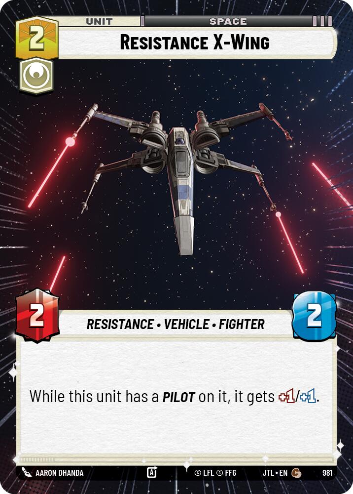 {SW-C}Resistance X-Wing (Hyperspace Foil) (981) [Jump to Lightspeed]