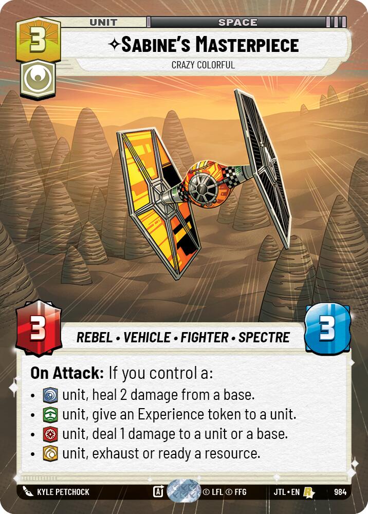 {SW-R}Sabine's Masterpiece - Crazy Colorful (Hyperspace Foil) (984) [Jump to Lightspeed]