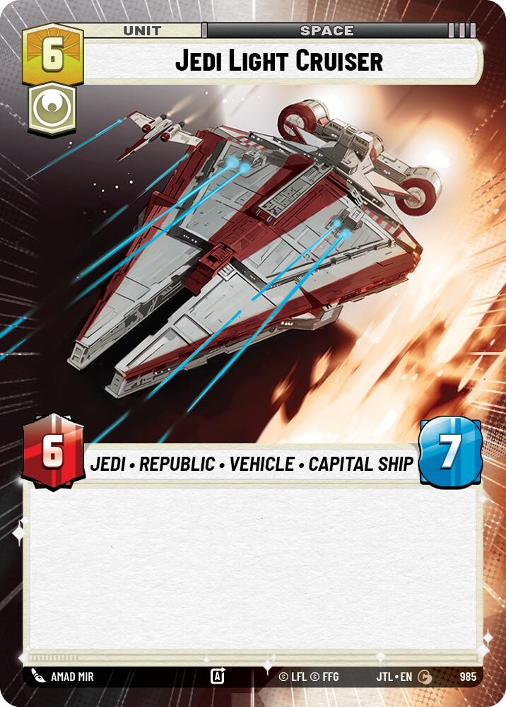 {SW-C}Jedi Light Cruiser (Hyperspace Foil) (985) [Jump to Lightspeed]