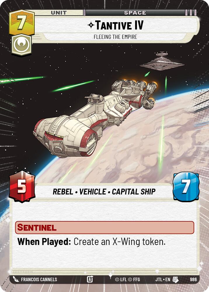 {SW-C}Tantive IV - Fleeing the Empire (Hyperspace Foil) (986) [Jump to Lightspeed]