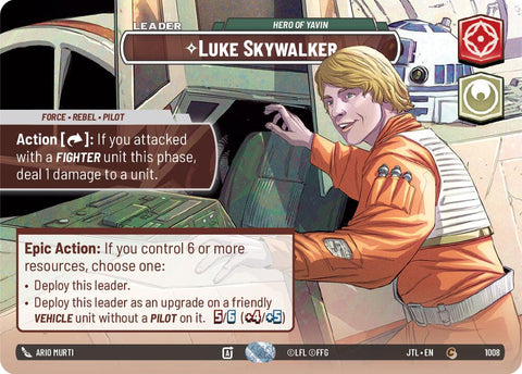 {SW-SH}Luke Skywalker - Hero of Yavin (Showcase) (1008) [Jump to Lightspeed]