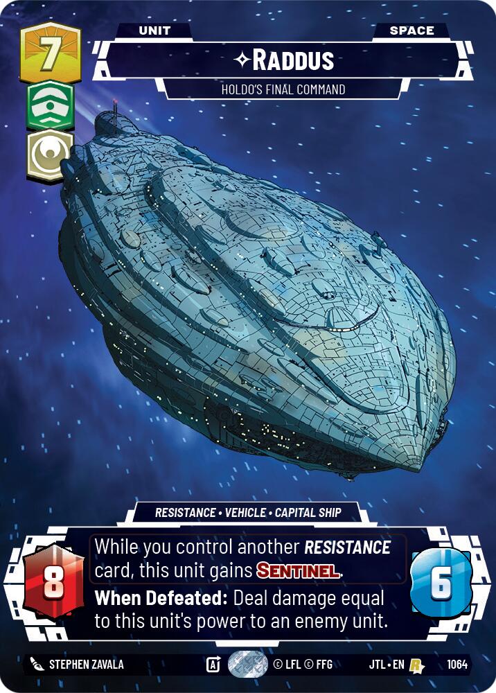 {SW-R}Raddus - Holdo's Final Command (Prestige Foil) (1064) [Jump to Lightspeed]