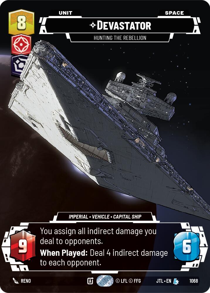{SW-R}Devastator - Hunting the Rebellion (Prestige Foil) (1068) [Jump to Lightspeed]