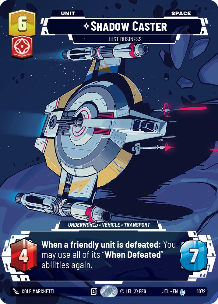 {SW-R}Shadow Caster - Just Business (Prestige Foil) (1072) [Jump to Lightspeed]