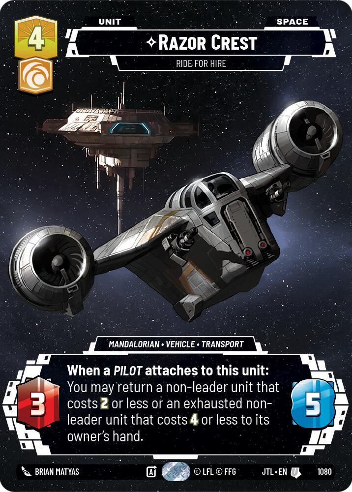 {SW-C}Razor Crest - Ride For Hire (Prestige Foil) (1080) [Jump to Lightspeed]