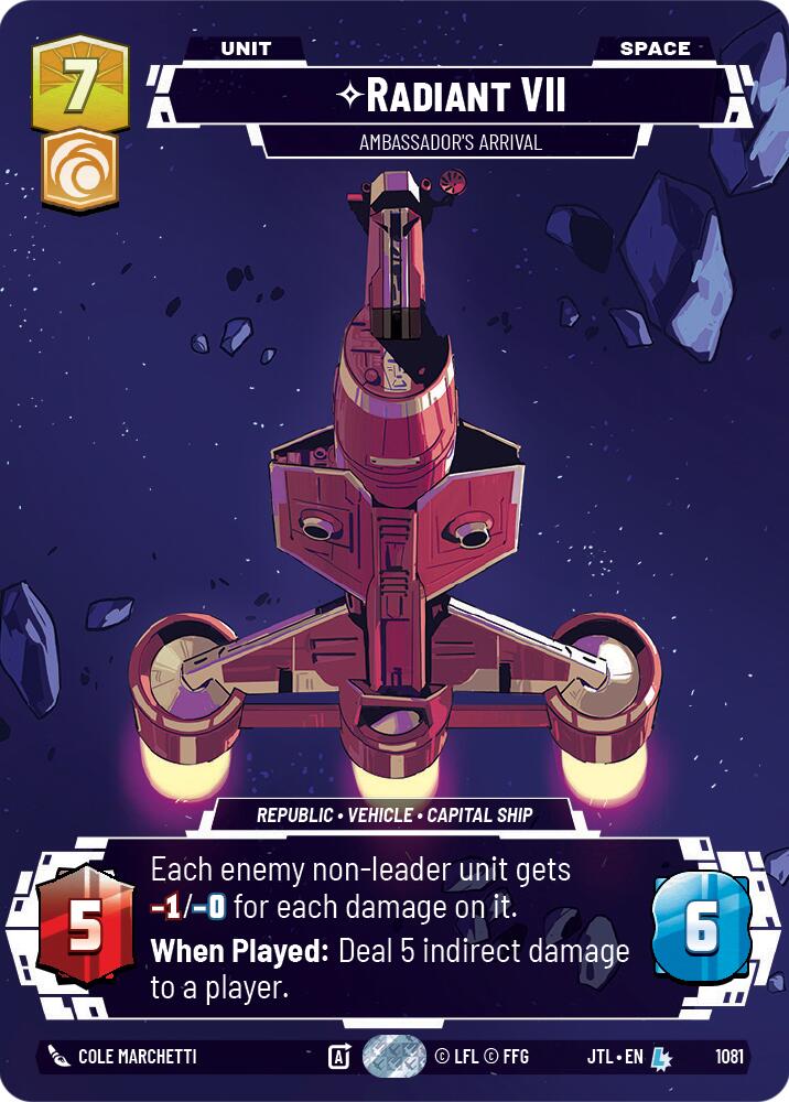 {SW-R}Radiant VII - Ambassadors' Arrival (Prestige Foil) (1081) [Jump to Lightspeed]