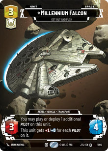{SW-R}Millennium Falcon - Get Out And Push (Prestige Foil) (1084) [Jump to Lightspeed]