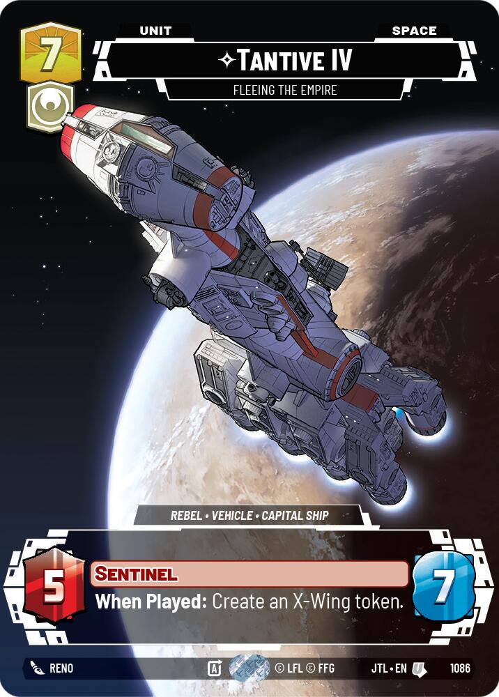 {SW-C}Tantive IV - Fleeing the Empire (Prestige Foil) (1086) [Jump to Lightspeed]