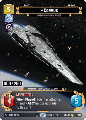 {SW-SH}Corvus - Inferno Squadron Raider (Serialized) (1088) [Jump to Lightspeed]