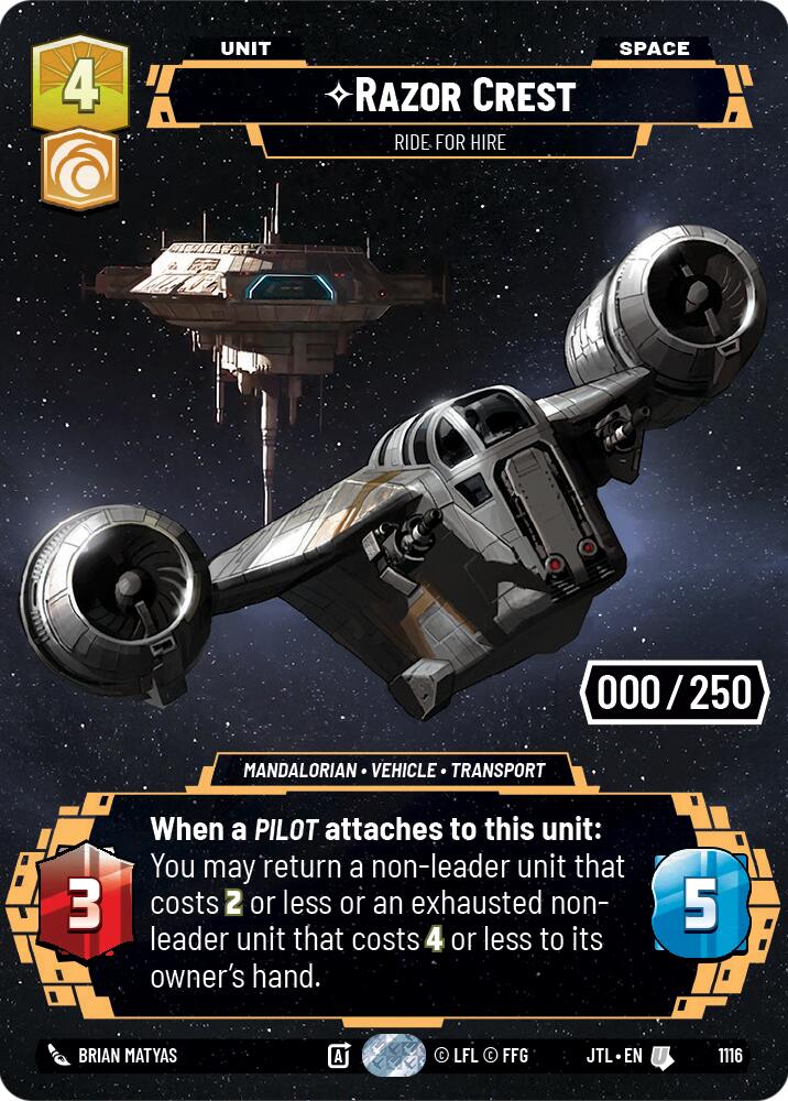 {SW-SH}Razor Crest - Ride For Hire (Serialized) (1116) [Jump to Lightspeed]