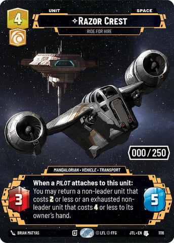 {SW-SH}Razor Crest - Ride For Hire (Serialized) (1116) [Jump to Lightspeed]